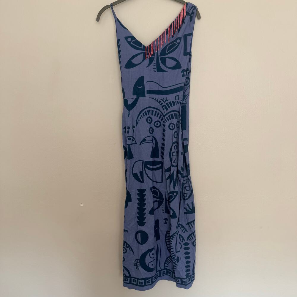 Farm Rio for Anthropologie Beaded, Wrap Toucan Dress - Picture 4 of 8